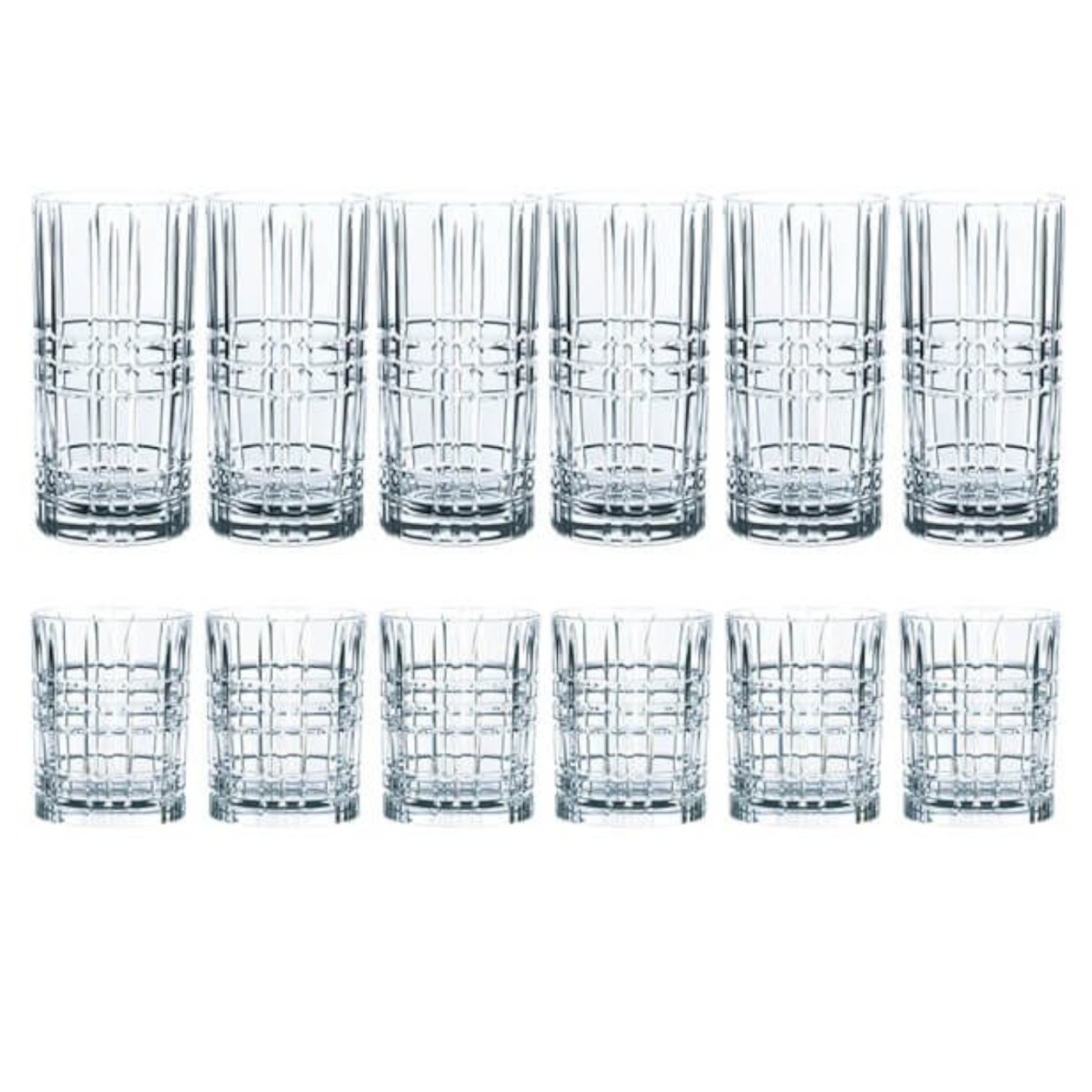 Νachtmann Σετ 12 τεμ. ποτήρια νερού/αναψυκτικού & χυμού/ουίσκυ 345 ml σειρά Highland Square Ποτήρια Ποτού