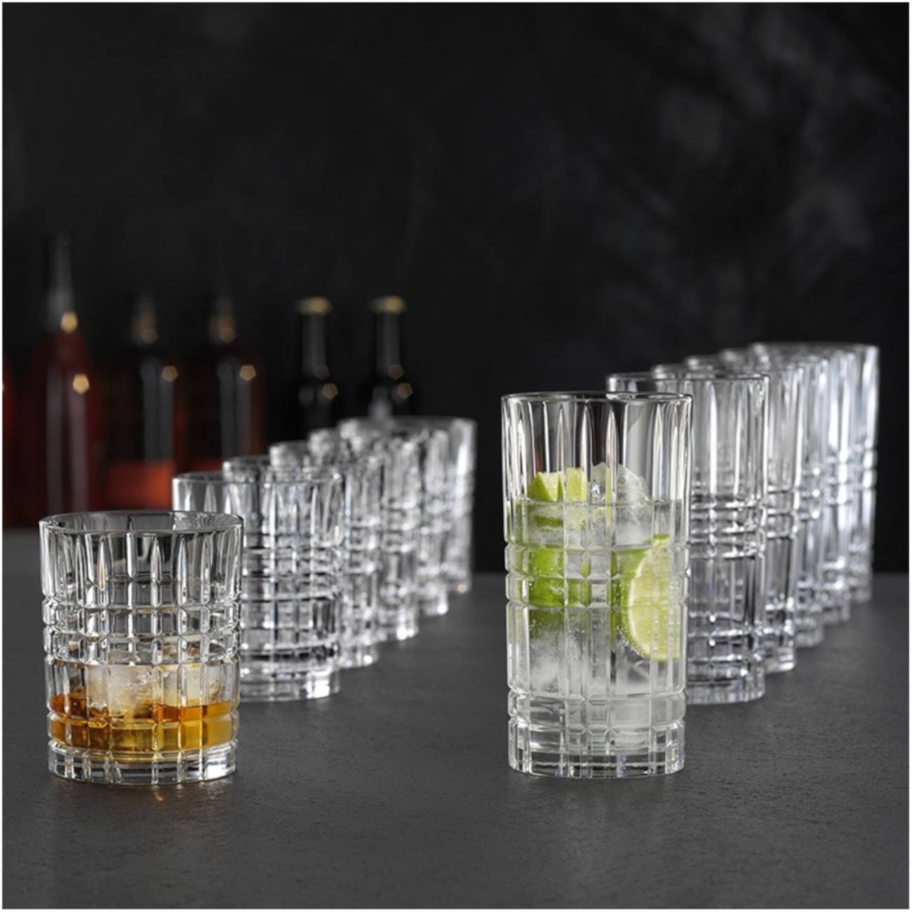 Νachtmann Σετ 12 τεμ. ποτήρια νερού/αναψυκτικού & χυμού/ουίσκυ 345 ml σειρά Highland Square Ποτήρια Ποτού