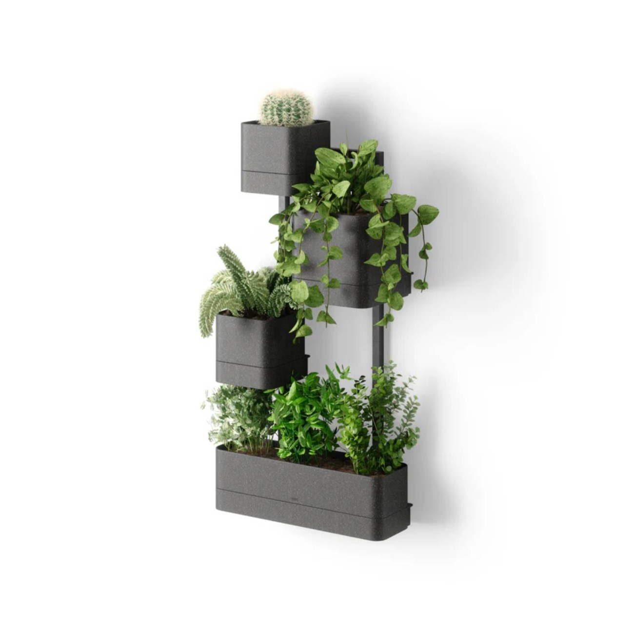 Umbra Ραφιέρα/κασπώ τοίχου 4 θέσεων μαύρο σειρά Cubiko Ραφιέρες