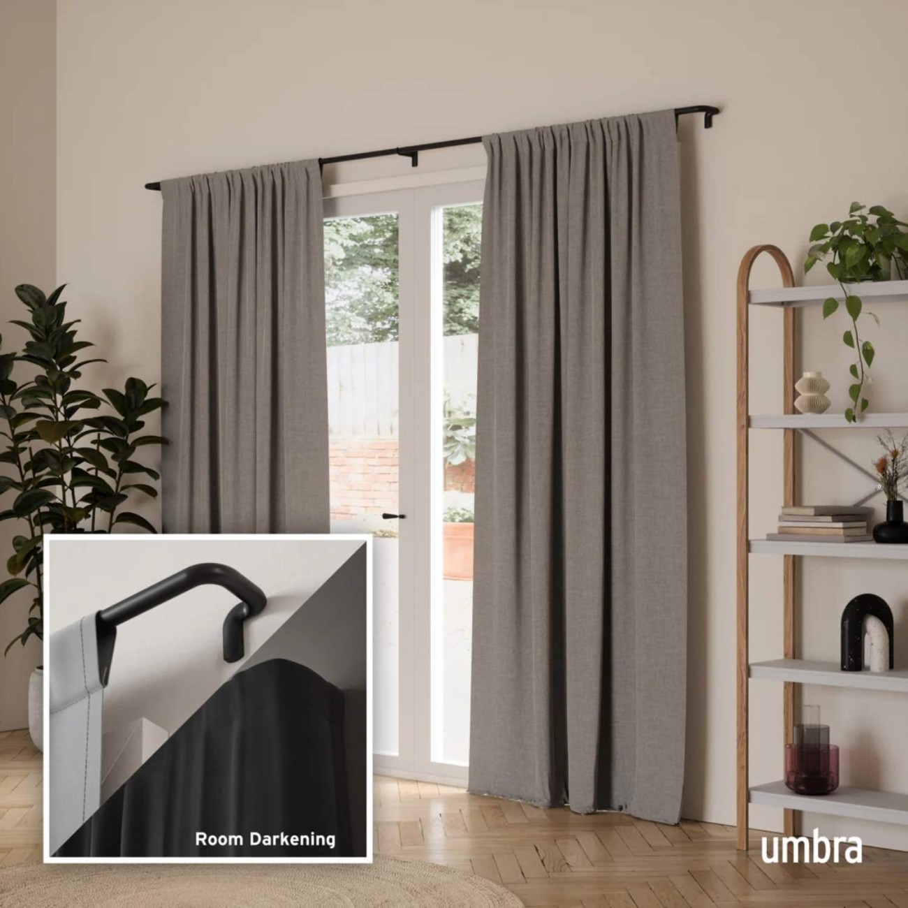 Umbra Κουρτινόξυλο Matte Black επεκτεινόμενο 167-365 cm σειρά Twilight Single Νέα Είδη