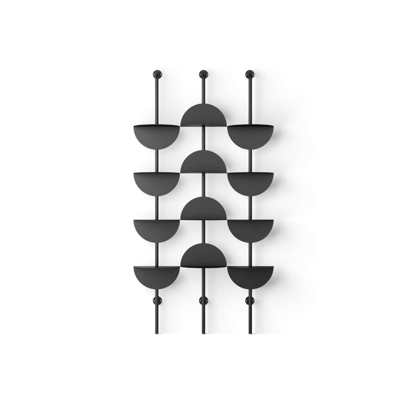 Umbra Ραφιέρα μεταλική 4 θέσεων μαύρη 34,9x26,7x203,8cm σειρά Solis  Νέα Είδη