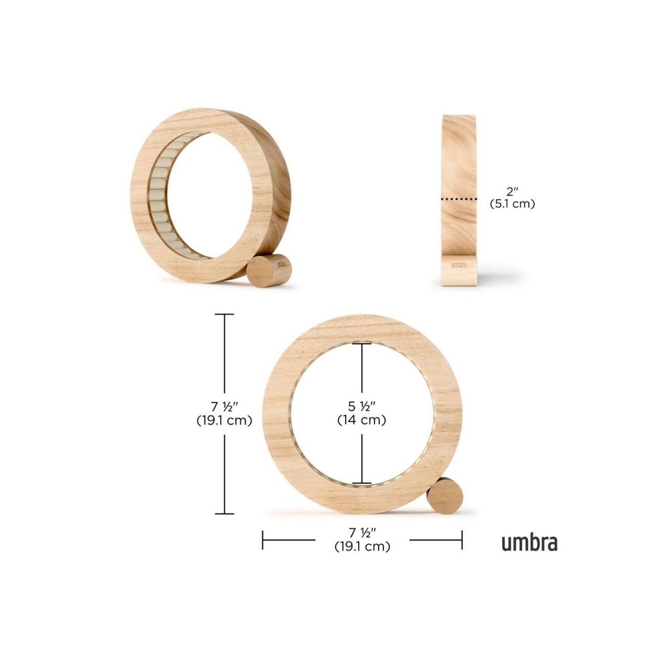 Umbra Θήκη οργάνωσης κοσμημάτων 19cm φυσικό ξύλο σειρά Ferris Αξεσουάρ Μπάνιου