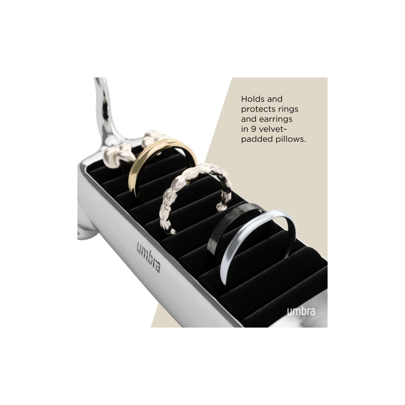 Umbra θήκη δαχτυλιδιών χρώμιο σειρά Ali Cat Νέα Είδη