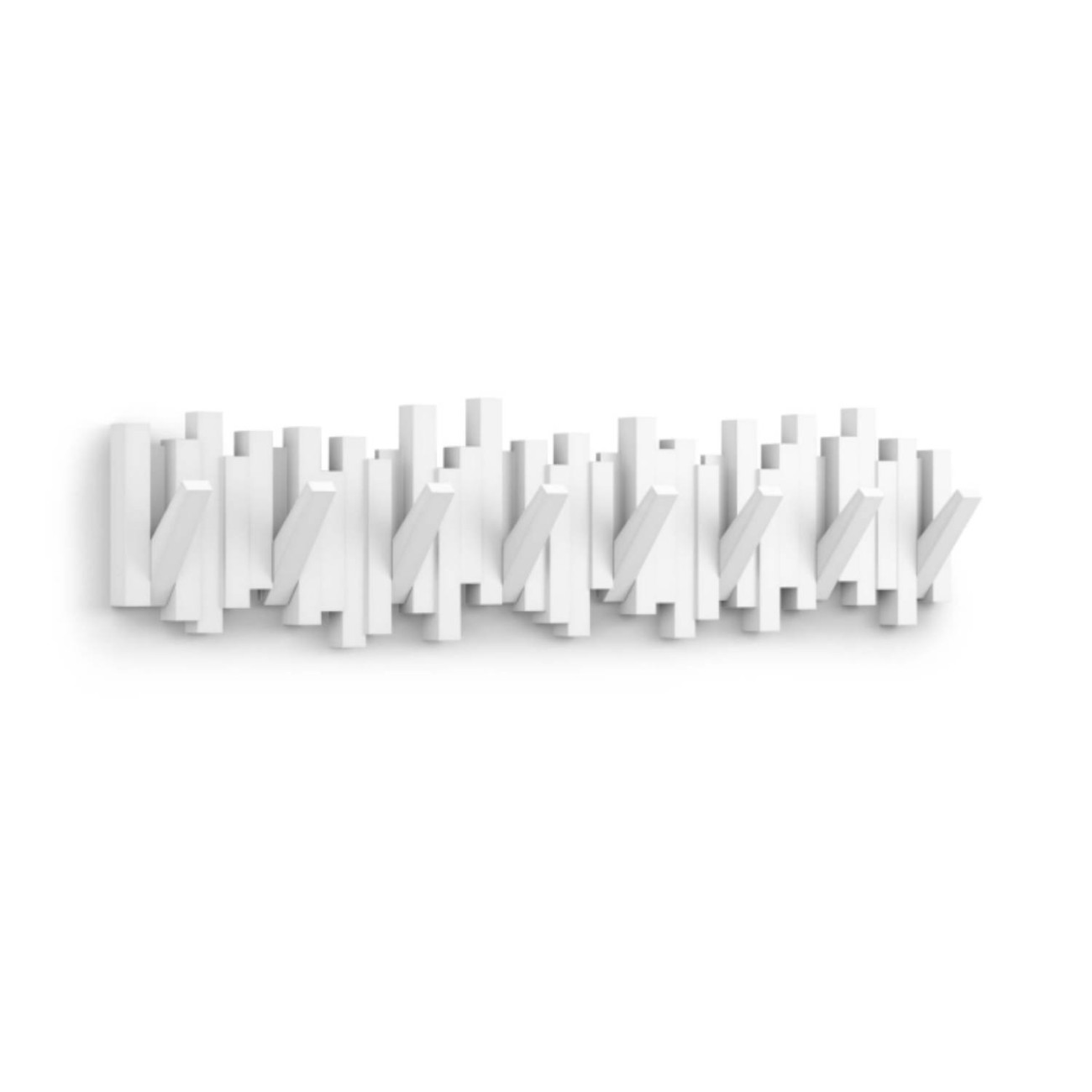 Umbra Κρεμάστρα τοίχου 64cm 8 θέσεων λευκό σειρά Sticks Καλόγεροι & Κρεμάστρες