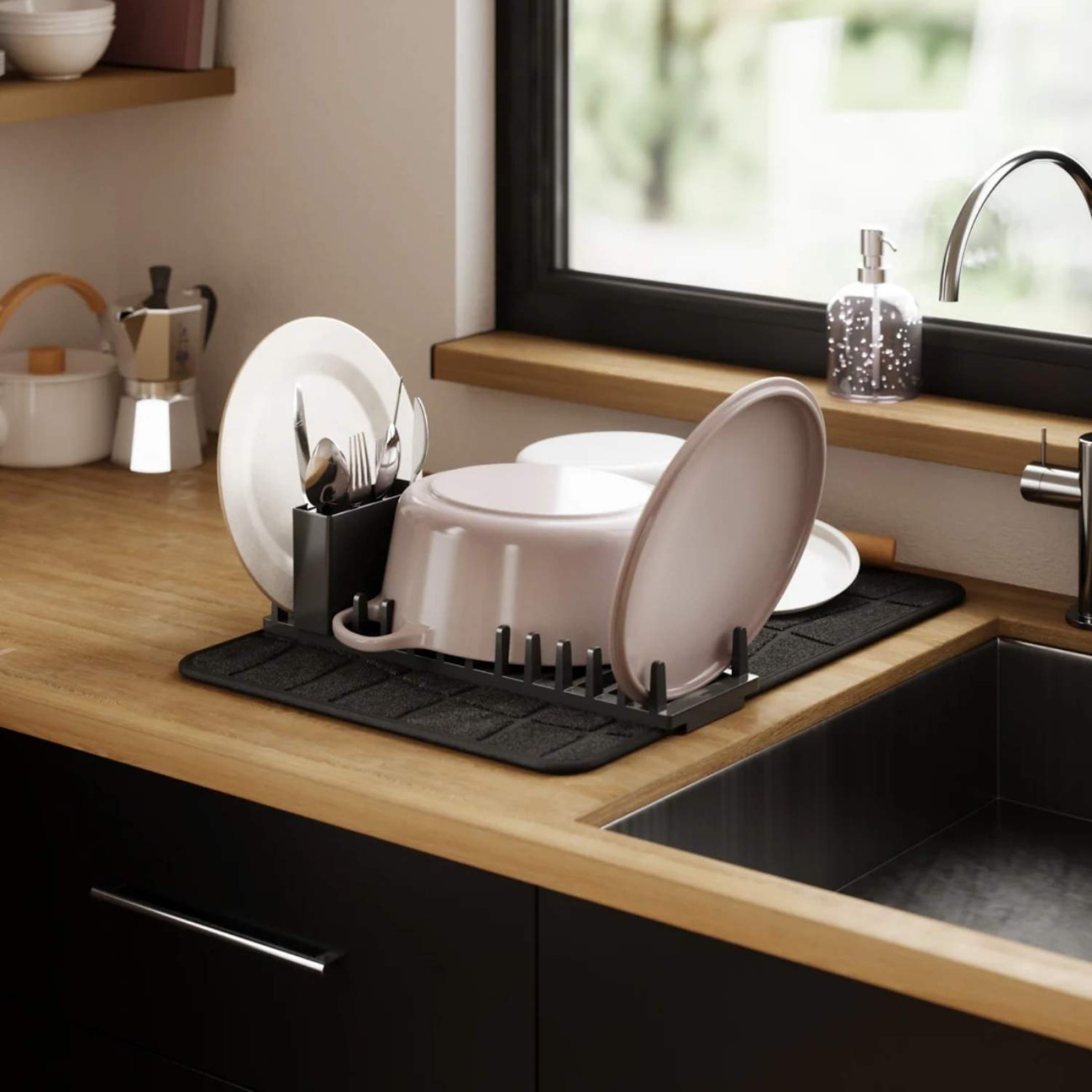 Umbra Πιατοθηκη Black 61x43x12cm σειρά Undry Ultra Οργάνωση Νεροχύτη