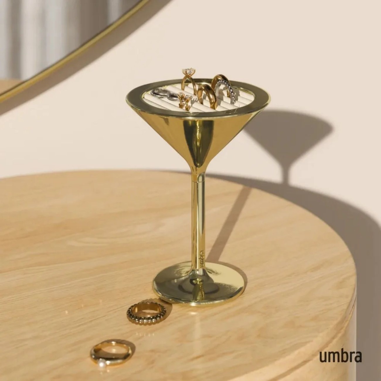 Umbra Θήκη δαχτυλιδιών χρυσή  9x9x11 σειρά Tini Νέα Είδη
