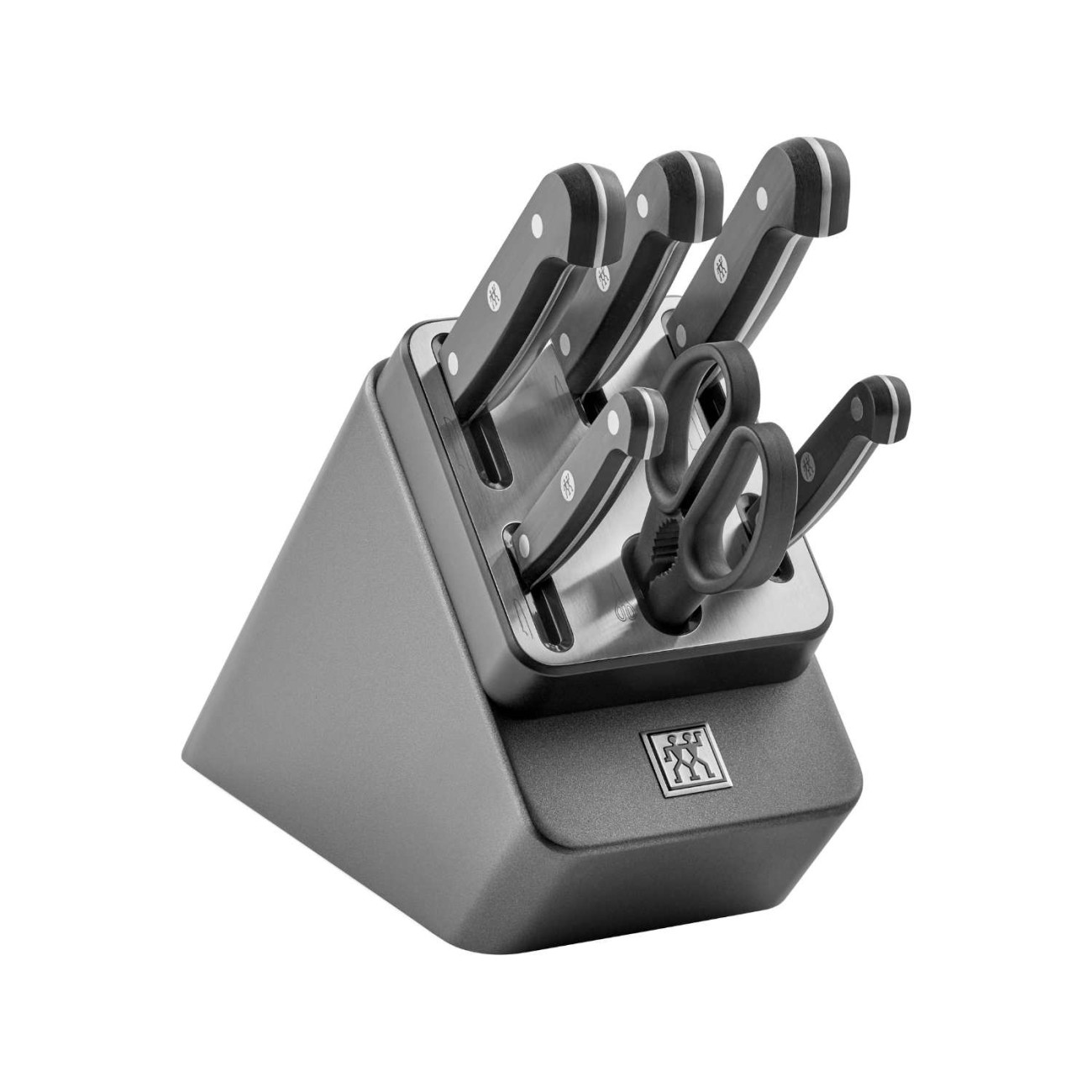Zwilling J.A.Henckels Βάση μαχαιριών 7 τεμ. με ενσωματωμένο ακονιστήρι Anthracite σειρά Zwilling Gourmet Βάσεις Μαχαιριών
