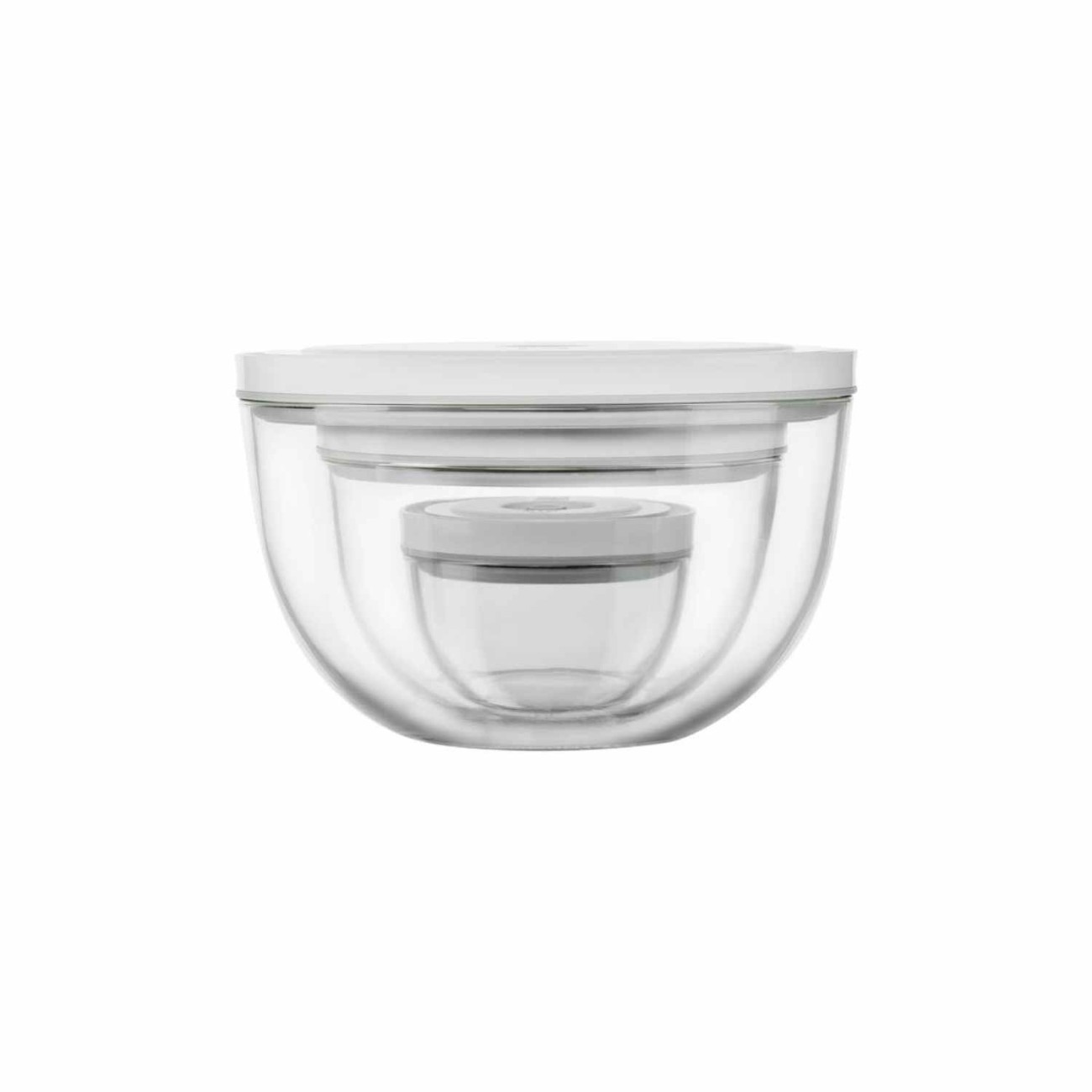 Zwilling J.A. Henckels Σετ 3 τεμ. μπολ γυάλινα στρογγυλά S/M/L με καπάκι Vacuum σειρά Fresh & Save Δοχεία Τροφίμων