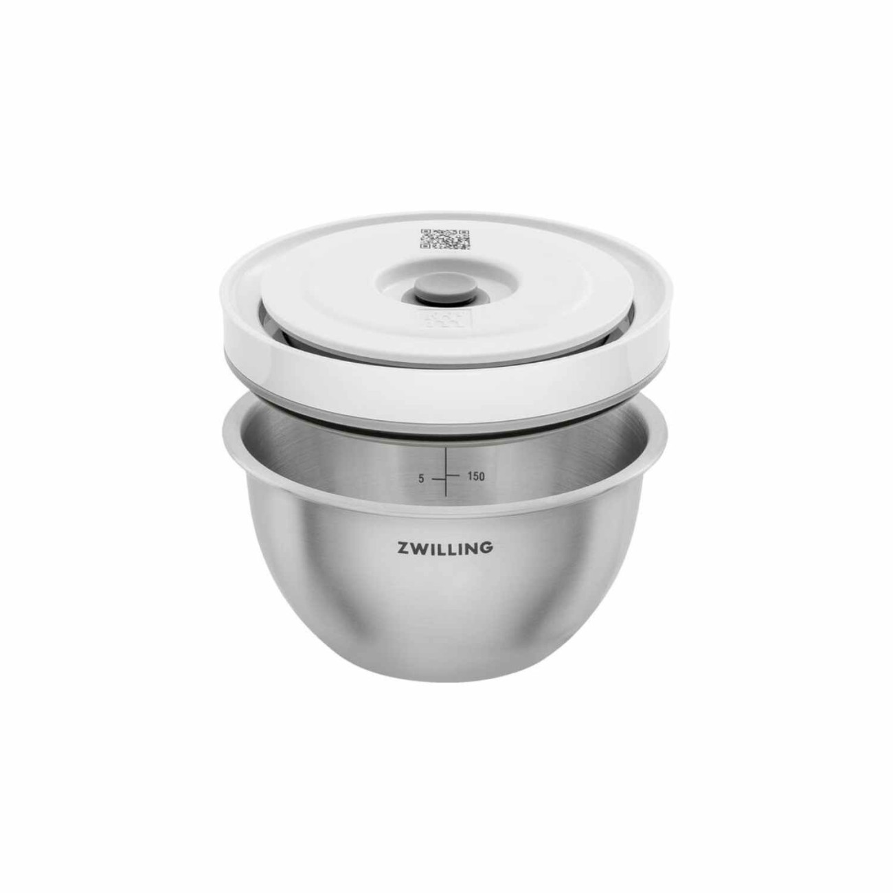 Zwilling J.A. Henckels Σετ 3 τεμ. μπολ ανοξείδωτα στρόγγυλα S/M/L με καπάκι Vacuum σειρά Fresh & Save Δοχεία Τροφίμων