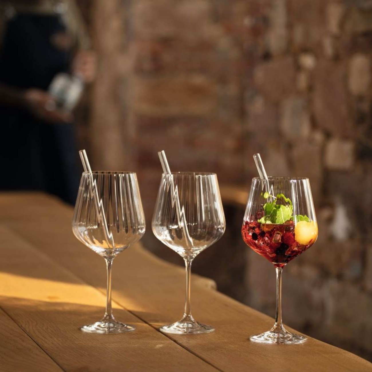 Nachtmann Ποτήρι gin & tonic/κρασιού 637ml με καλαμάκια, σετ 4 τεμ. Ποτήρια Ποτού