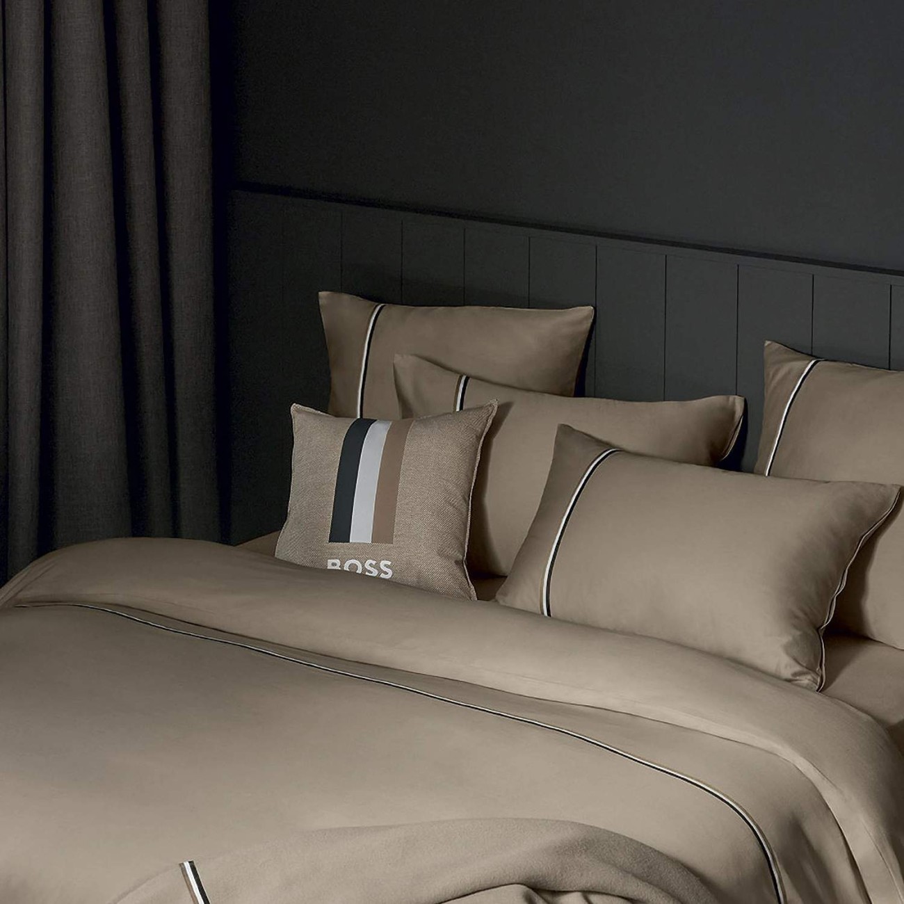 Hugo Boss Παπλωματοθήκη 240x220εκ. μπεζ σειρά Blinea Παπλωματοθήκες