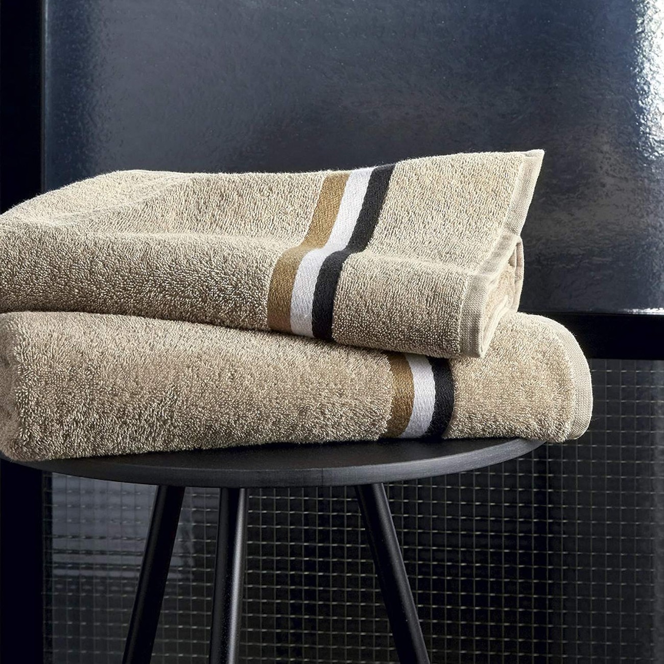 Hugo Boss Πετσέτα σώματος 90x150εκ μπεζ σειρά Blinea Πετσέτες