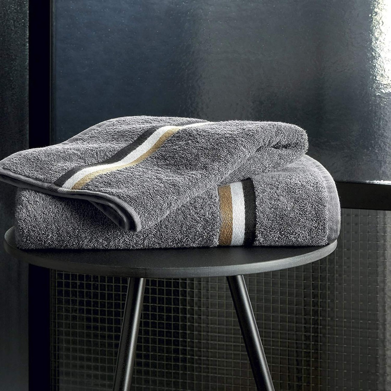 Hugo Boss Πετσέτα σώματος 70x140εκ γκρι σειρά Blinea Πετσέτες
