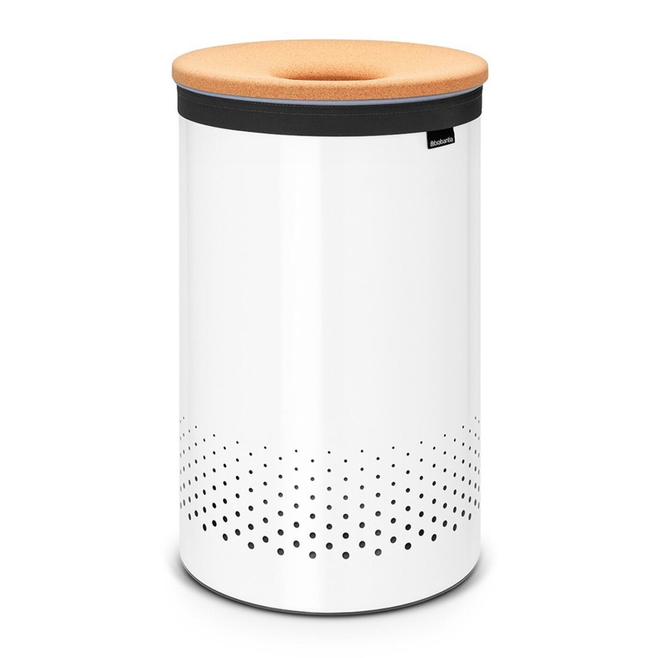 Brabantia Δοχείο απλύτων 60 λτ. White με ξύλινο καπάκι Κάδοι απλύτων
