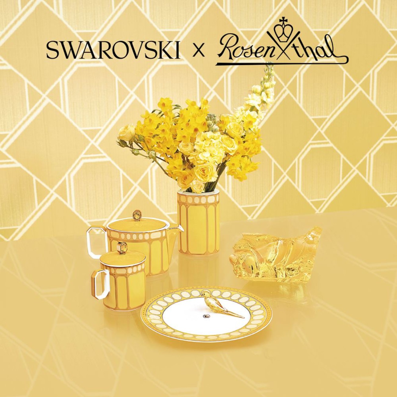 Rosenthal/Swarovski Πιατέλα Στρογγυλή 33εκ. Jonquil σειρά Signum
 Πιατέλες Σερβιρίσματος
