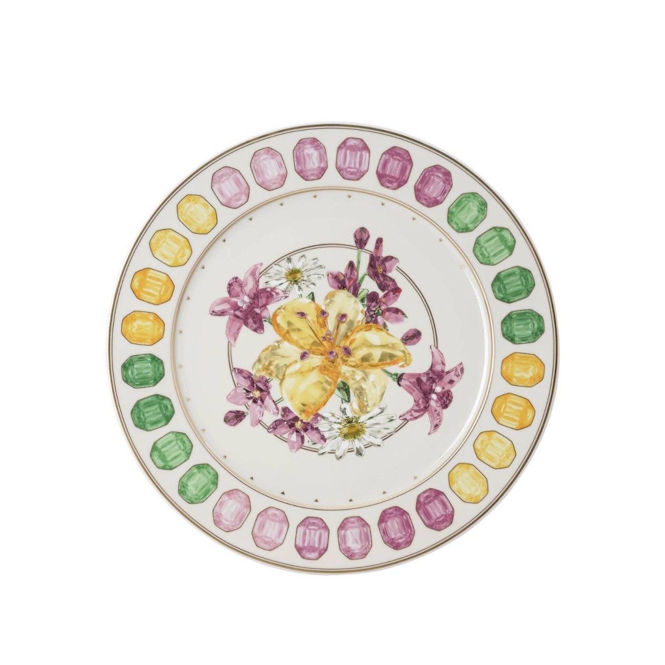 Rosenthal/Swarovski Πιατέλλα Φ33 εκ. Bouquet σειρά Idyllia Πιατέλες