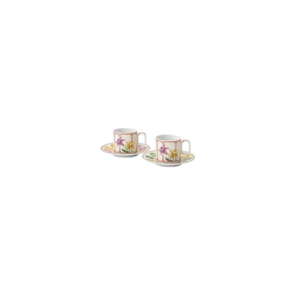 Swarovski Σετ 2 τεμ φλιτζάνια/πιάτα εσπρέσσο 0,018 λτ Marshmallow σειρά Idyllia
