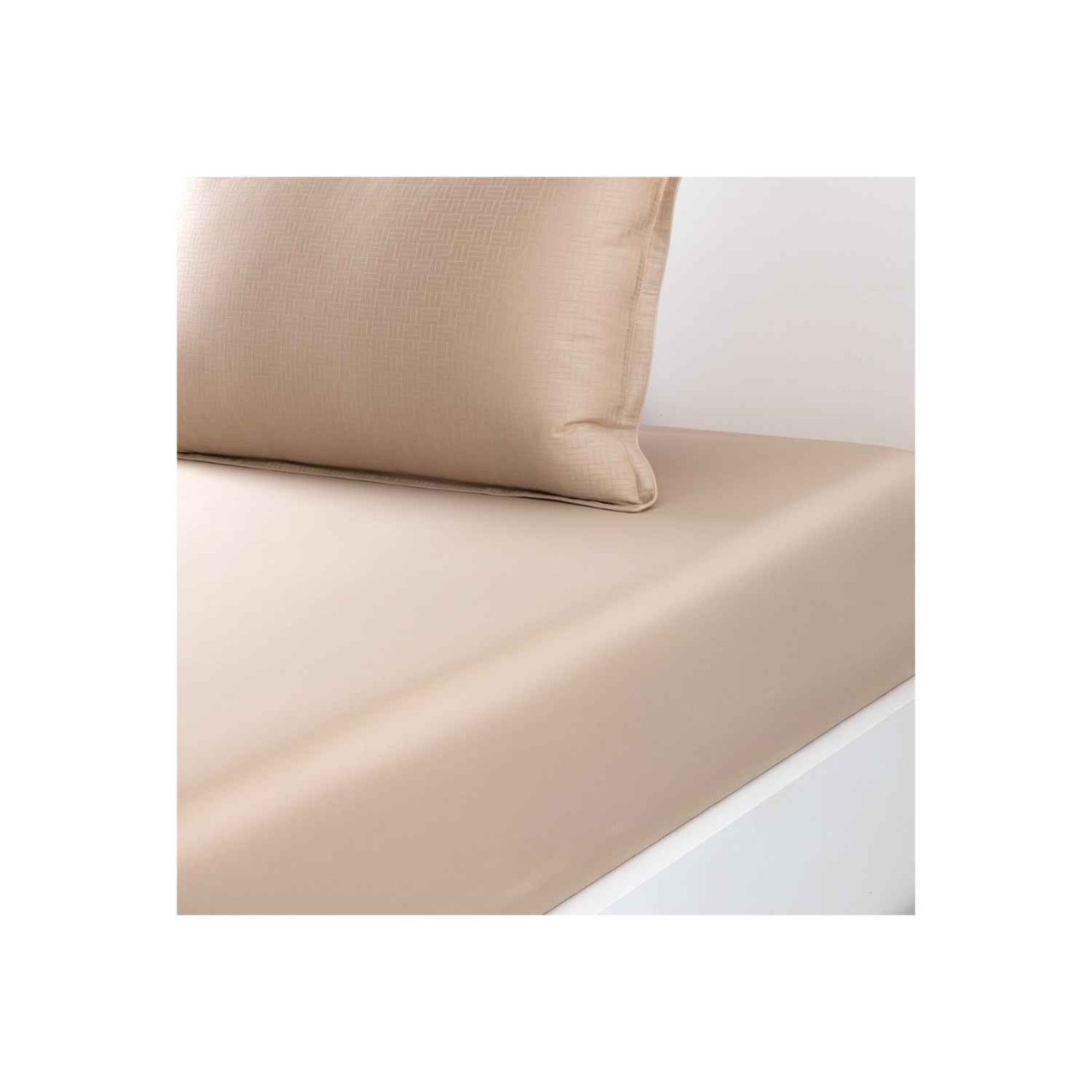 Hugo Boss Σετ σεντόνια 240x300εκ./270x300εκ. & 2 μαξιλαροθήκες 50x75εκ. Μπεζ σειρά Lattice Σεντόνια