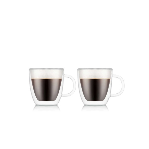 Bodum Σετ 2 τεμ. φλιτζάνια espresso double wall 150ml Transparent  σειρά σειρά Bistro