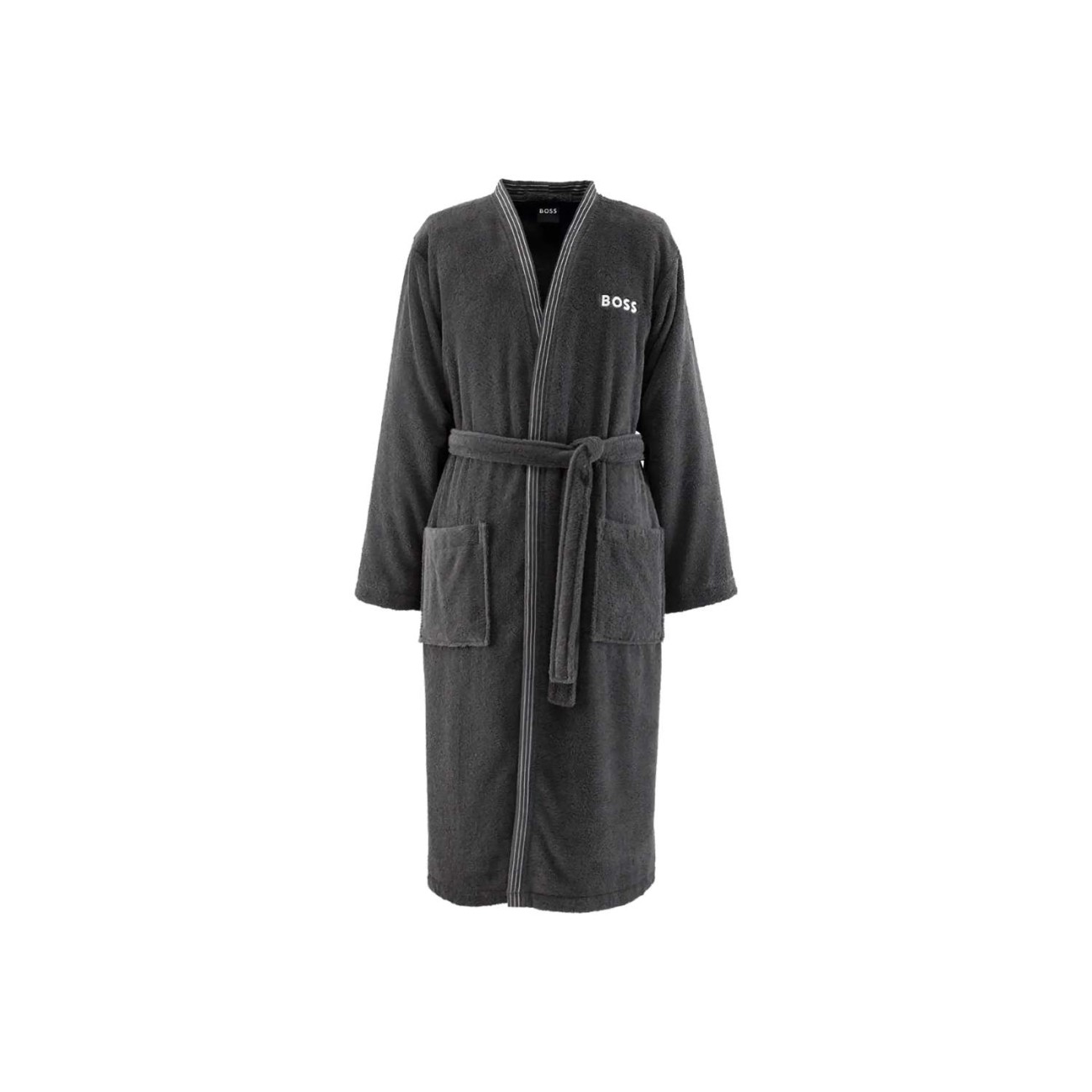 Hugo Boss Μπουρνούζι Medium 400gsm ανθρακί σειρά Edge Μπουρνούζια