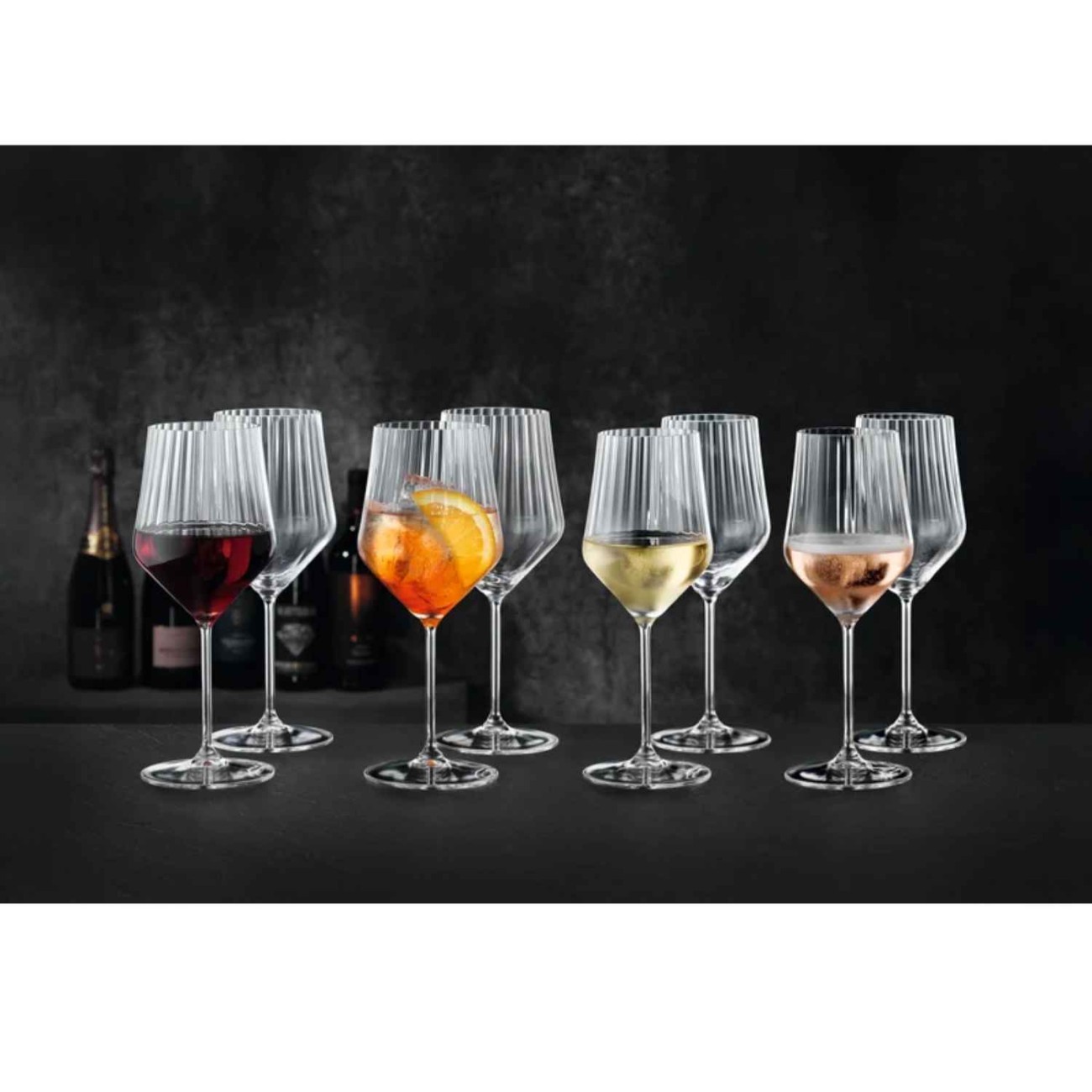 Nachtmann Σετ 8 τεμ ποτήρια (4 x κόκκινου κρασιού/spritz 395 ml + 4 x λευκού κρασιού 370 ml) σειρά Aperitivo Ποτήρια Κρασιού