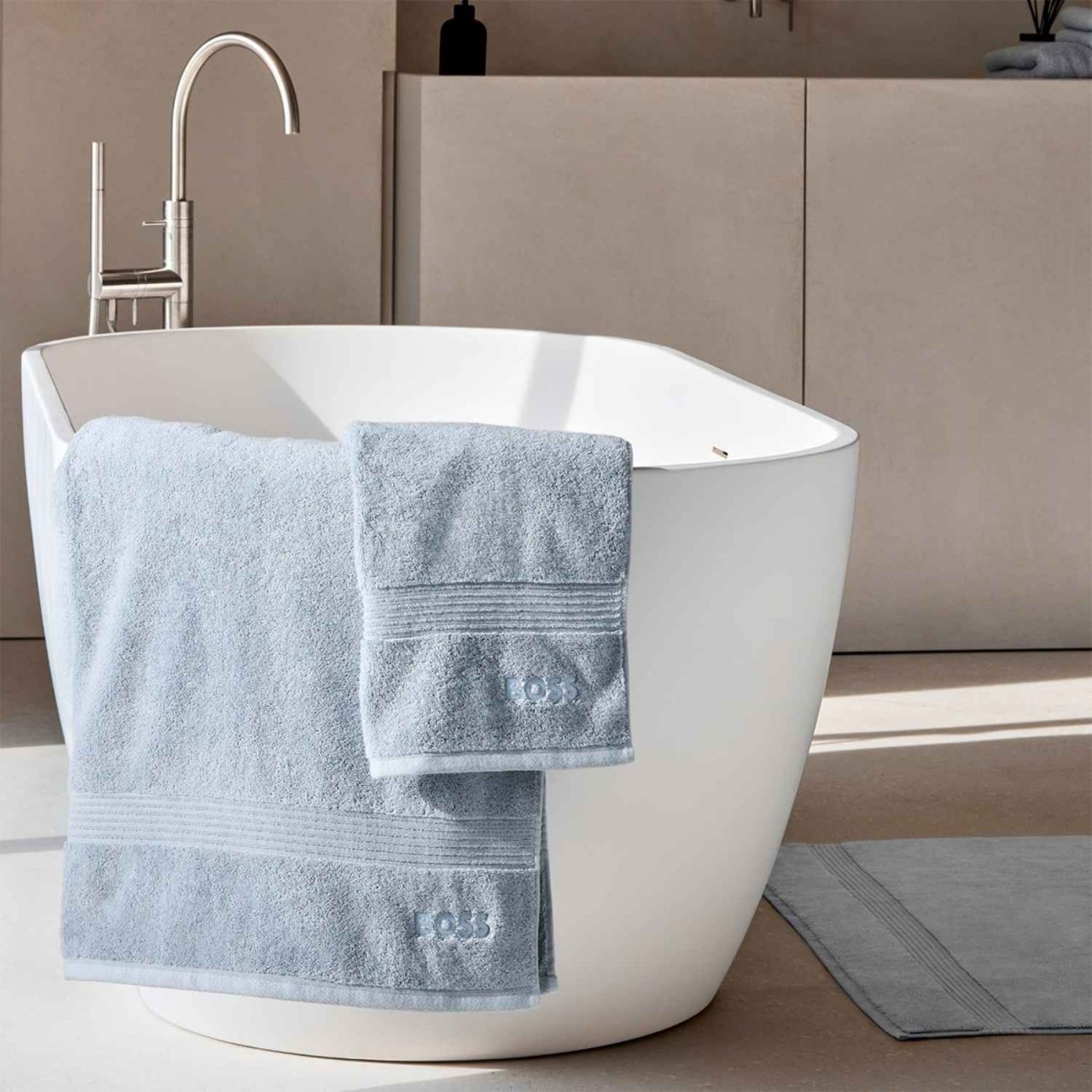 Hugo Boss Πετσέτα προσώπου 50x100εκ. Ice blue σειρά Loft   Πετσέτες