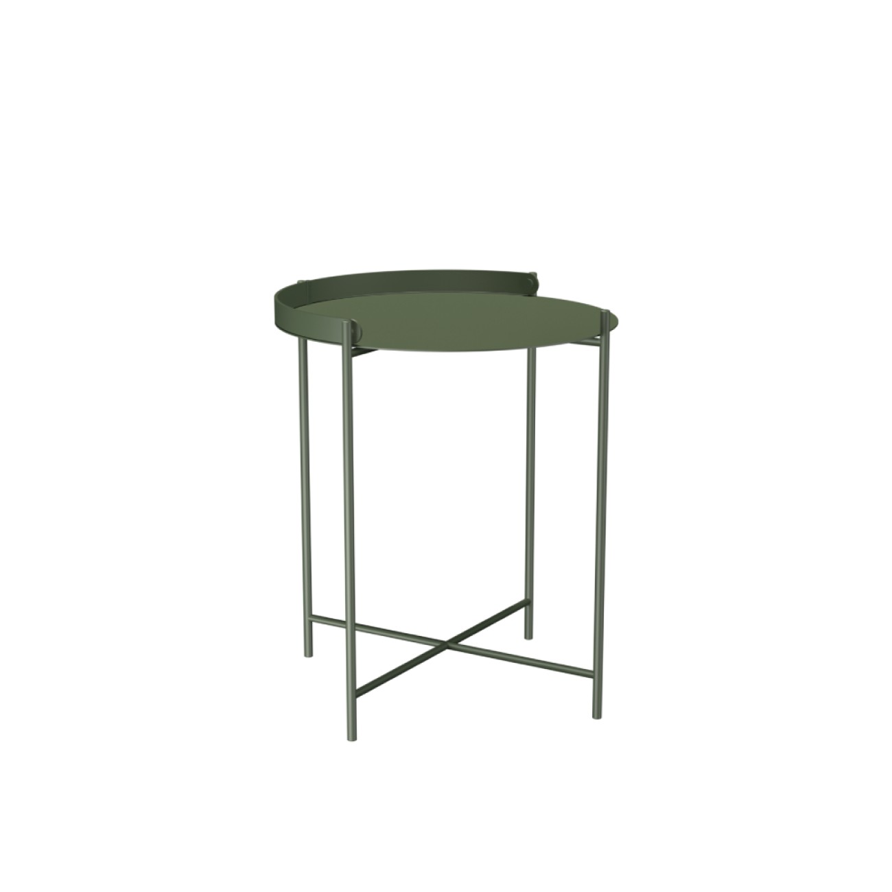 Houe Τραπεζάκι Φ46,5Χ53εκ. olive green ατσάλινο σειρά EDGE Έπιπλα Κήπου