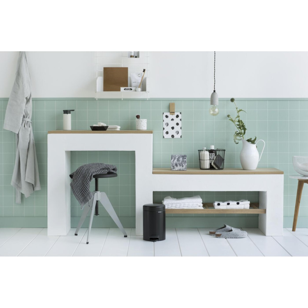 Brabantia Δοχείο απορριμάτων 3 λτ. Matt Black σειρά New Icon Κάδοι Απορριμμάτων 