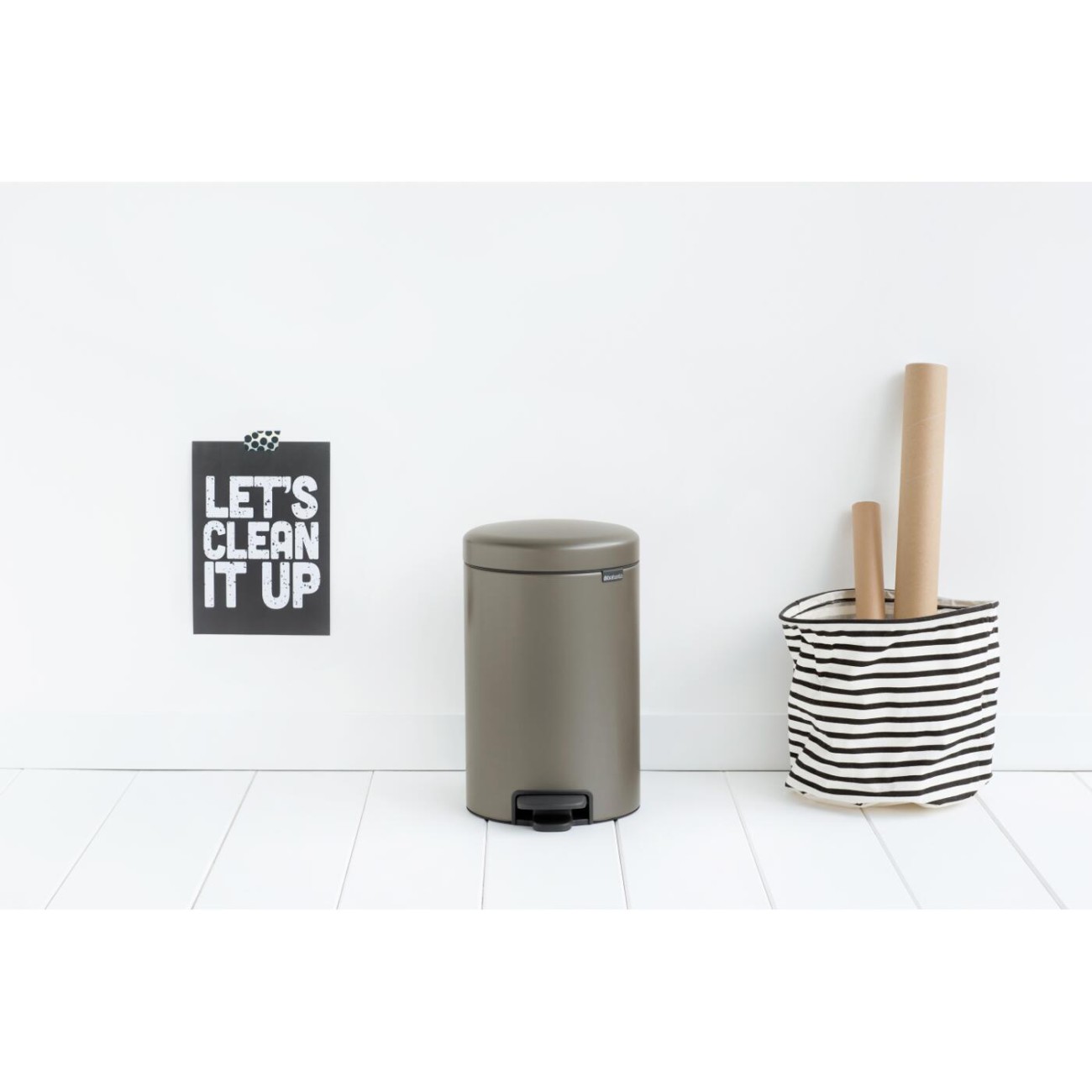 Brabantia Δοχείο απορριμάτων 12 λτ. Platinum σειρά New Icon Κάδοι Κουζίνας