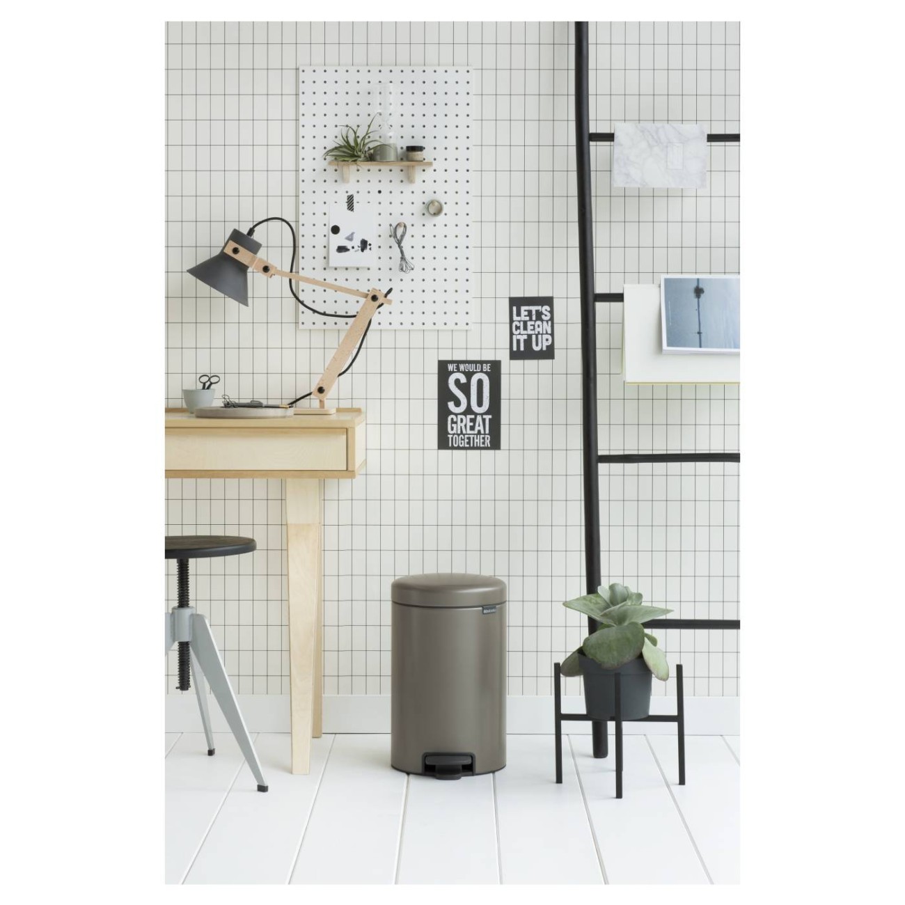 Brabantia Δοχείο απορριμάτων 12 λτ. Platinum σειρά New Icon Κάδοι Κουζίνας