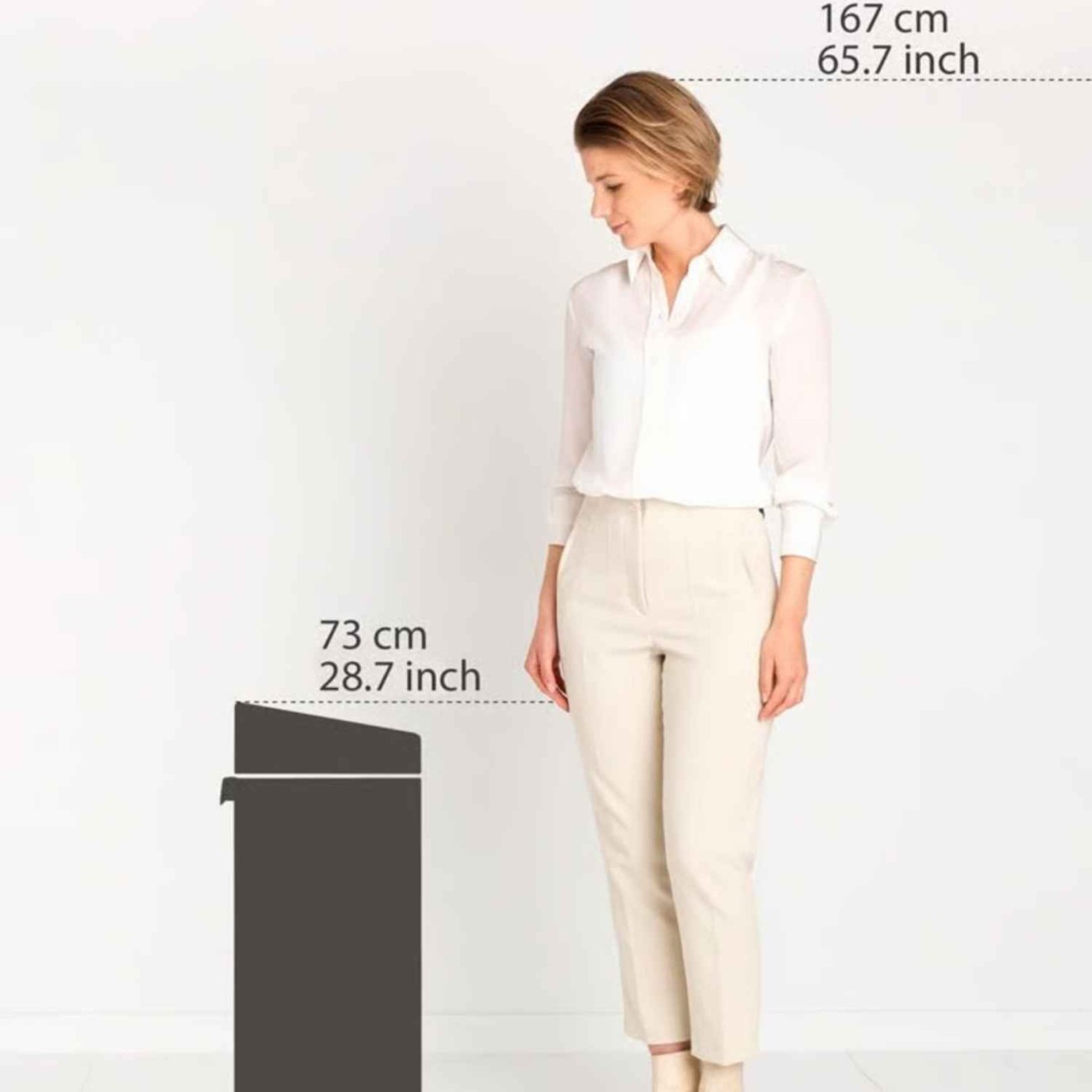 Brabantia Δοχείο απορριμμάτων 40 λτ. Matt Steel Fingerprint Proof σειρά Touch Bin New Κάδοι Κουζίνας