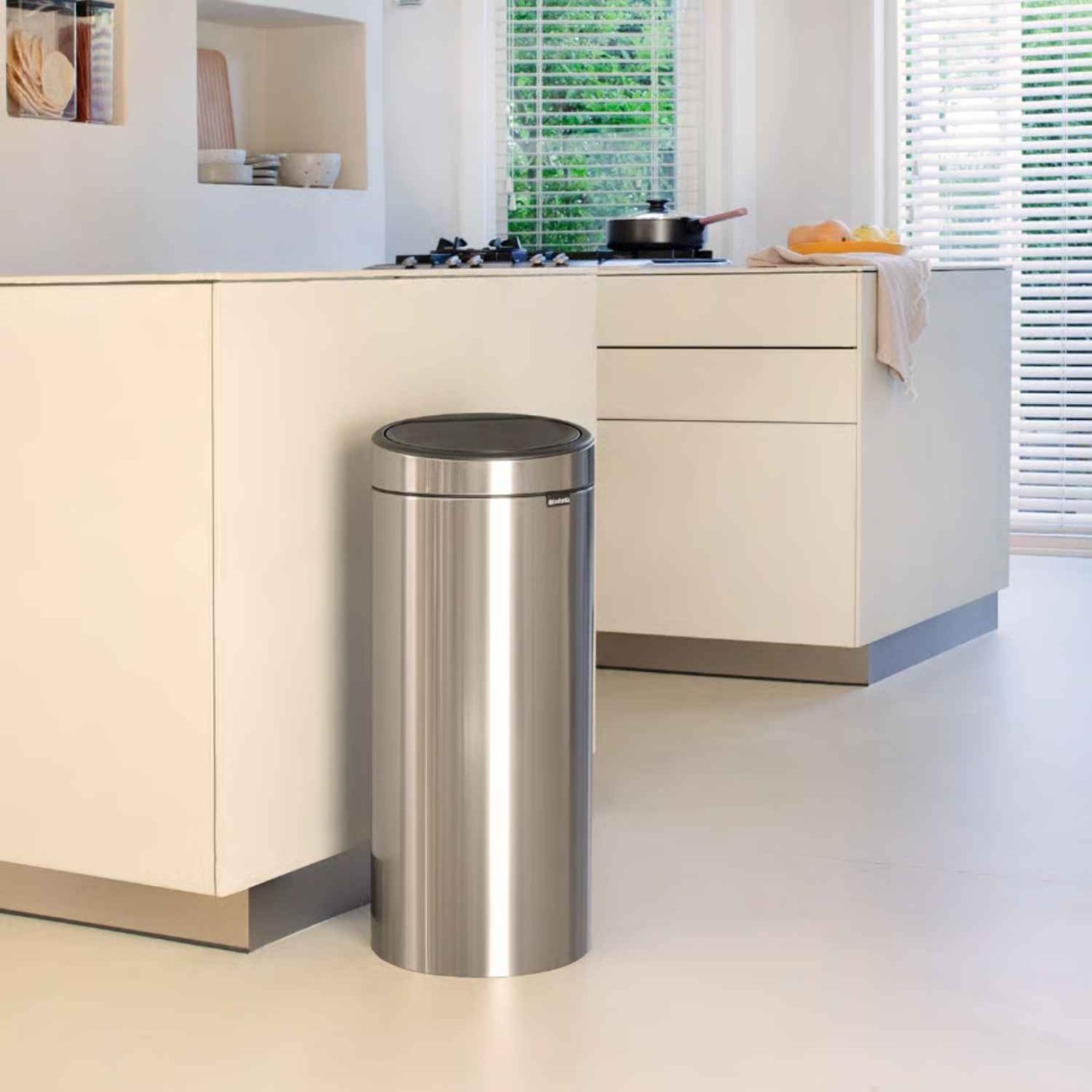 Brabantia Δοχείο απορριμμάτων 30 λτ. Matt Steel Fingerprint Proof σειρά Touch Bin New Κάδοι Κουζίνας