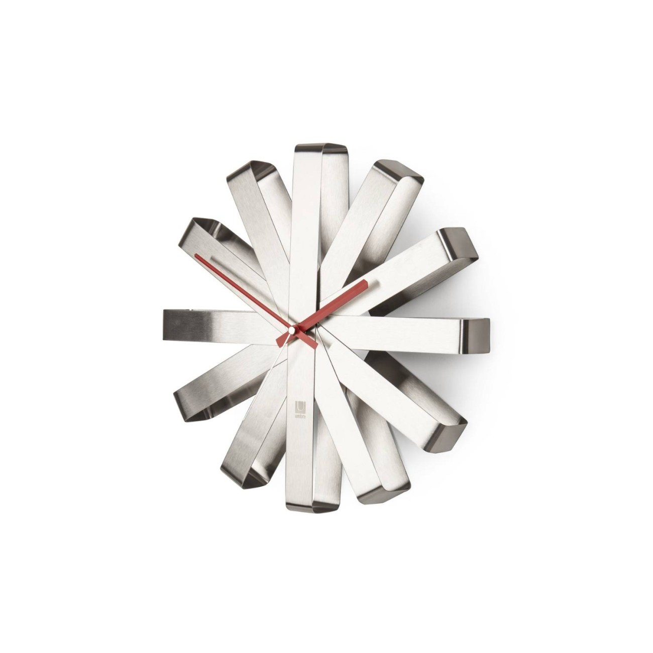 Umbra Ρολόι τοίχου 30cm ανοξείδωτο ατσάλι σειρά Ribbon Ρολόγια