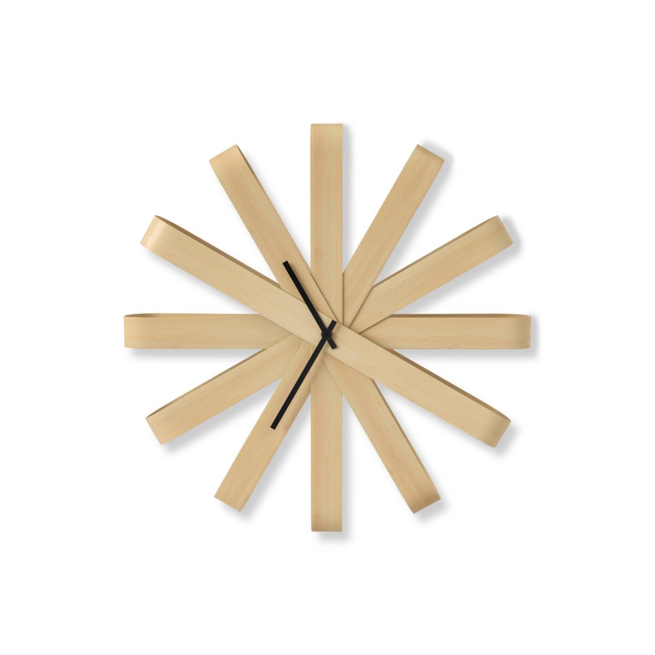 Umbra Ρολόι τοίχου 51cm φυσικό ξύλο σειρά Ribbonwood Ρολόγια