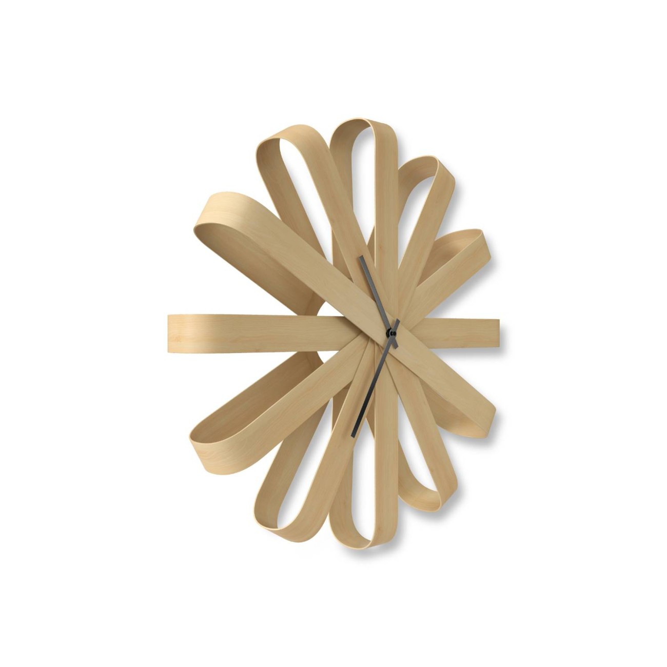 Umbra Ρολόι τοίχου 51cm φυσικό ξύλο σειρά Ribbonwood Ρολόγια