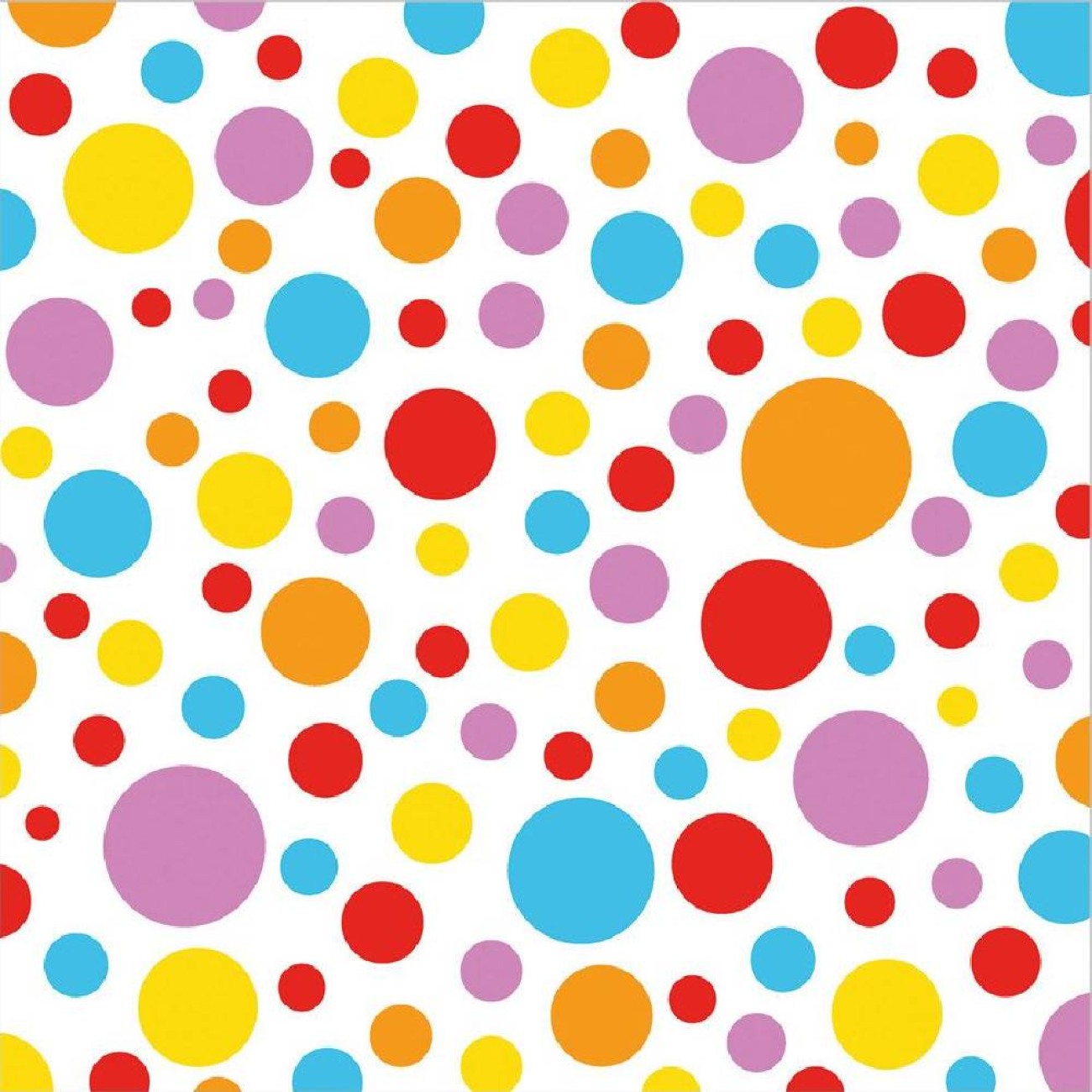 Paperproducts Design - PPD Χαρτοπετσέτα 25x25cm σειρά Dots Multicolor Αξεσουάρ Σερβιρίσματος