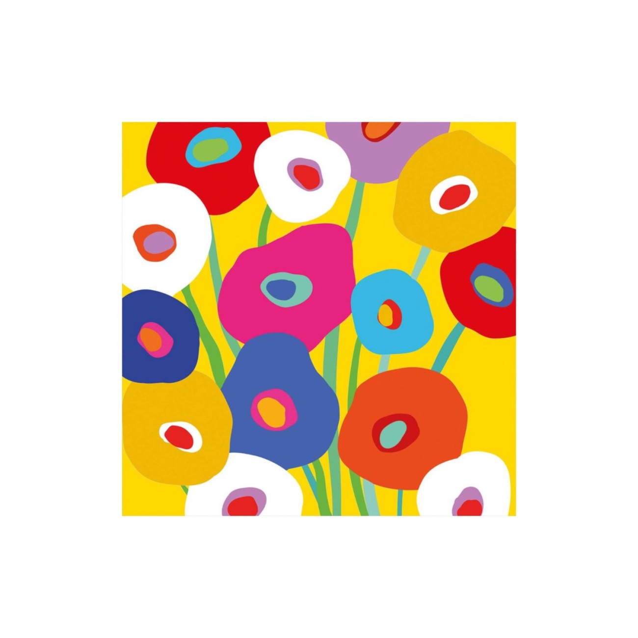 Paperproducts Design - PPD Χαρτοπετσέτα 25x25cm κίτρινη σειρά Super Bloom Πασχαλινά