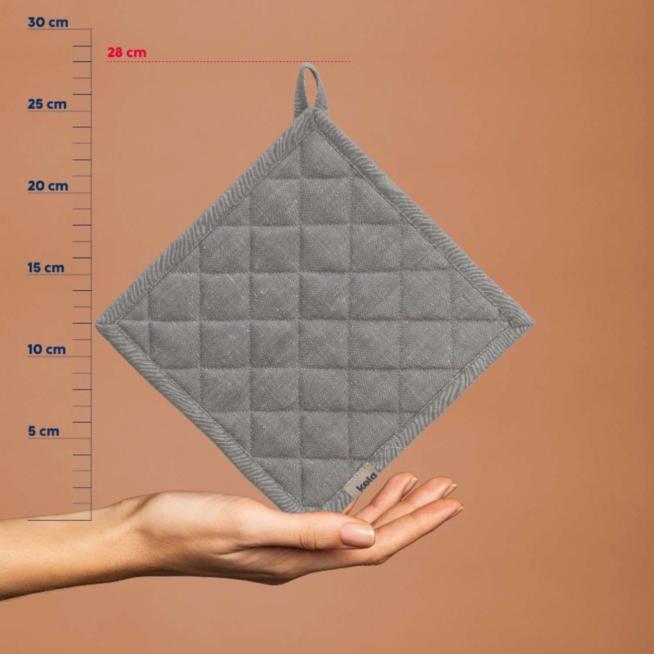 Kela Πιάστρα γκρι 20x20cm σειρά Puro Πετσέτες/ Ποδιές