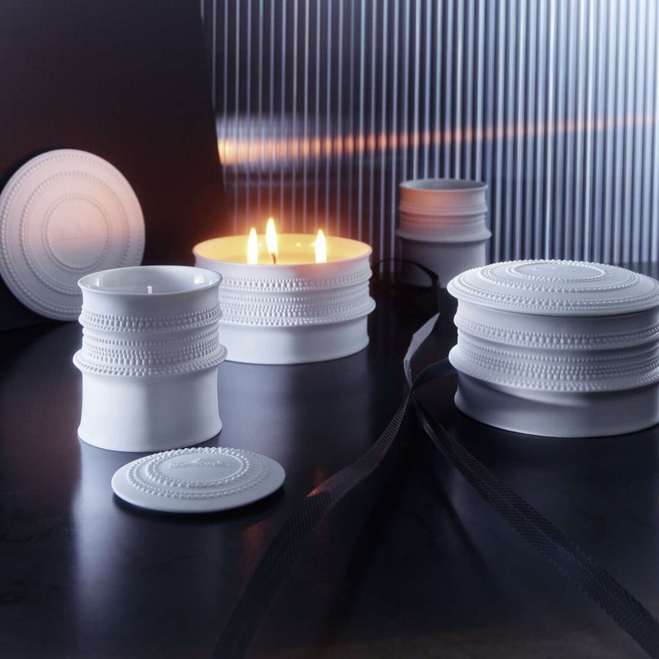 Rosenthal Κηροπήγιο με αρωματικό κερί large 450ml White matt σειρά Pisara Κηροπήγια