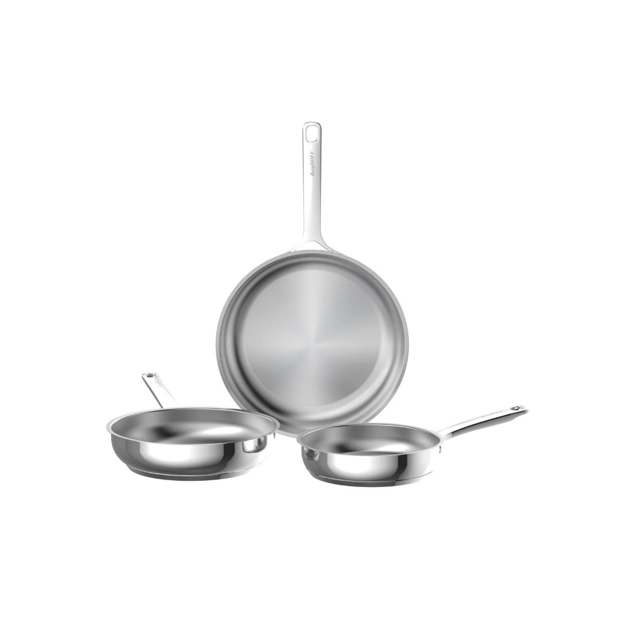 BergHOFF Σετ 3 τεμ. τηγάνια ανοξείδωτα 20cm/24cm/28cm σειρά Helix  Σετ Μαγειρικά Σκεύη