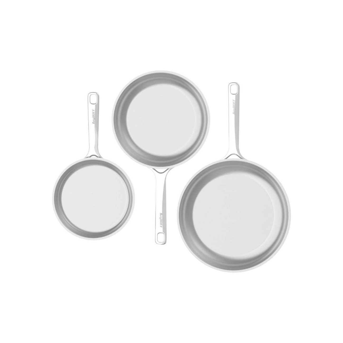 BergHOFF Σετ 3 τεμ. τηγάνια ανοξείδωτα 20cm/24cm/28cm σειρά Helix  Σετ Μαγειρικά Σκεύη