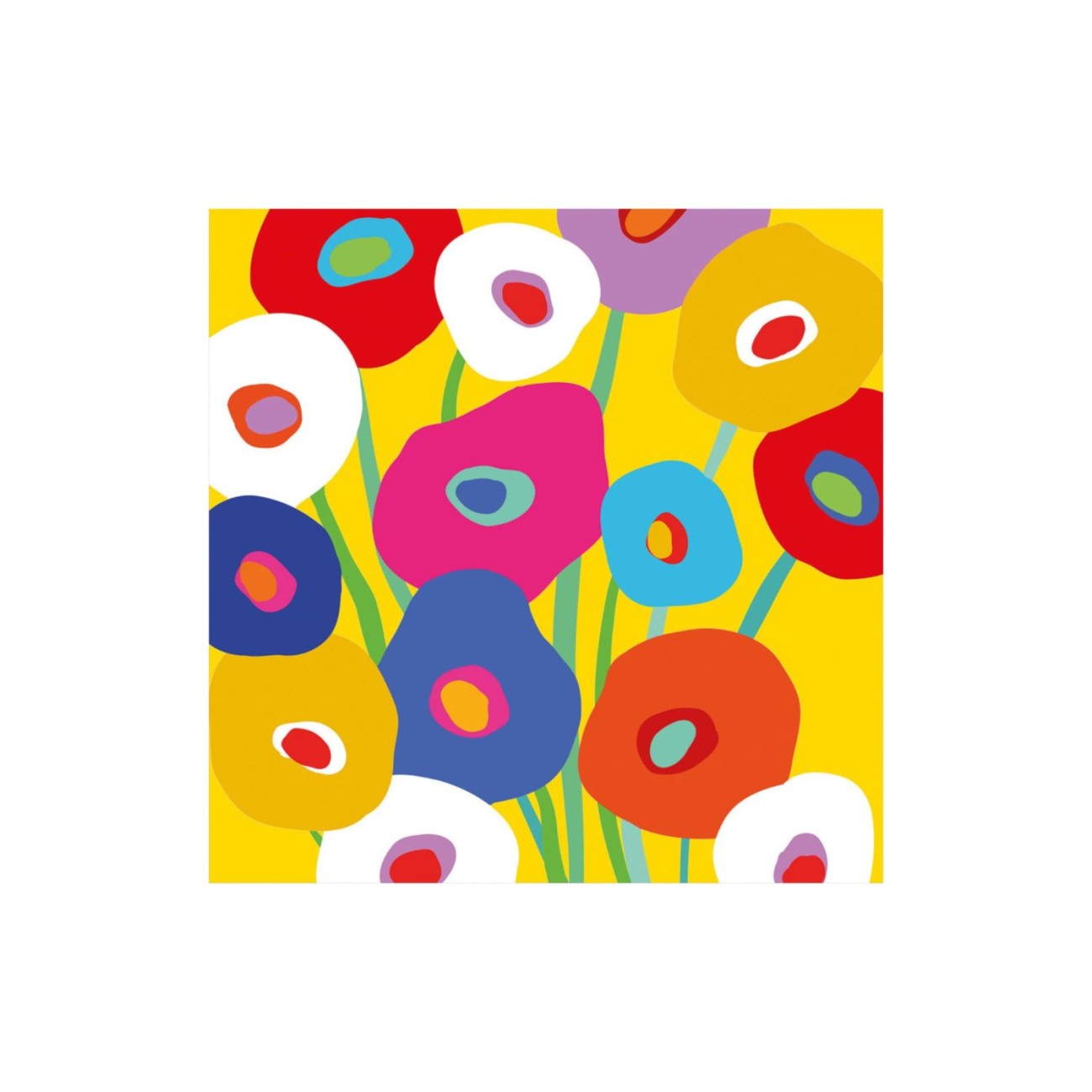 Paperproducts Design - PPD Χαρτοπετσέτα 33x33cm κίτρινη σειρά Super Bloom Πασχαλινά