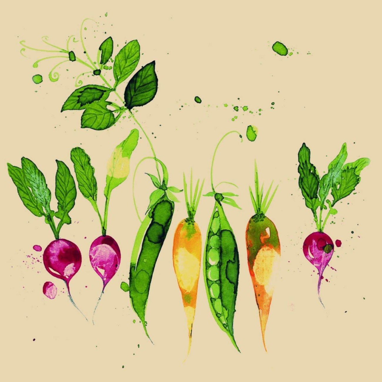 Paperproducts Design - PPD Χαρτοπετσέτα 33x33cm οικολογική σειρά Green Vegetables eco Τραπεζομάντηλα/Runner/Σουπλά/Χαρτοπετσέτες