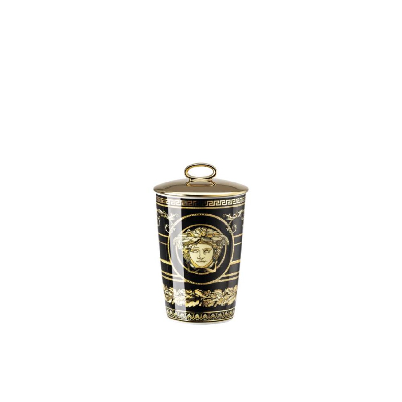 Versace Κηροπήγιο με αρωματικό κερί σειρά Virtus Gala Black 
 Virtus Gala by Rosenthal/ Versace