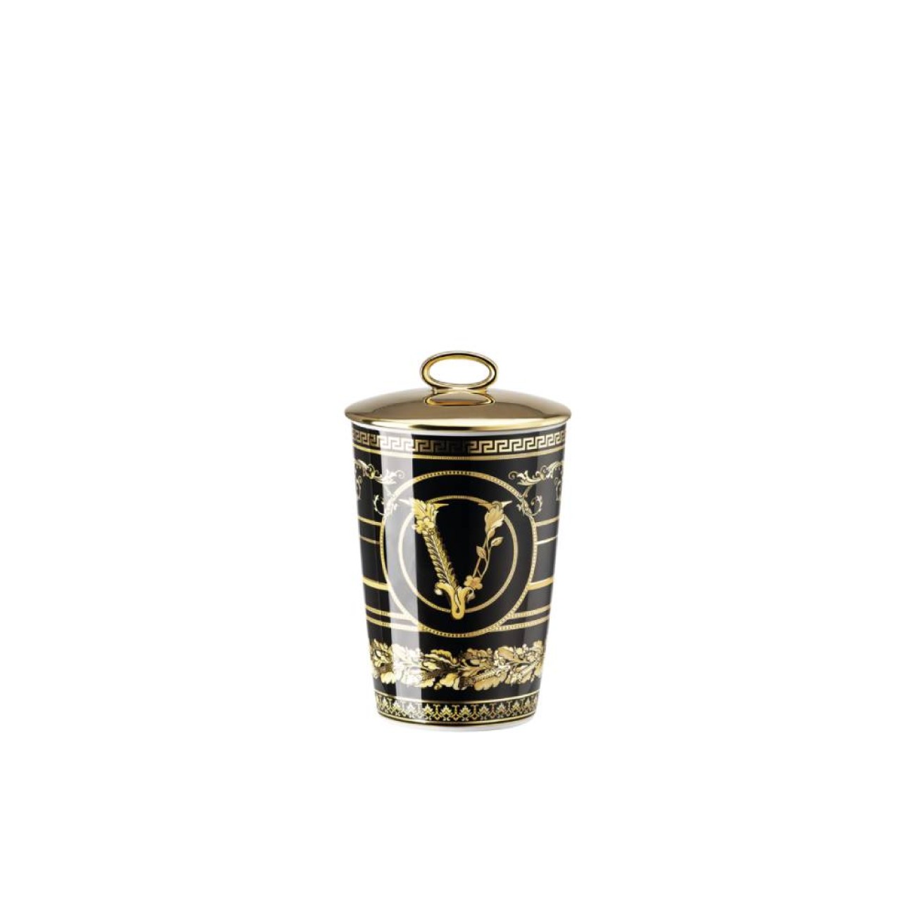 Versace Κηροπήγιο με αρωματικό κερί σειρά Virtus Gala Black 
 Virtus Gala by Rosenthal/ Versace