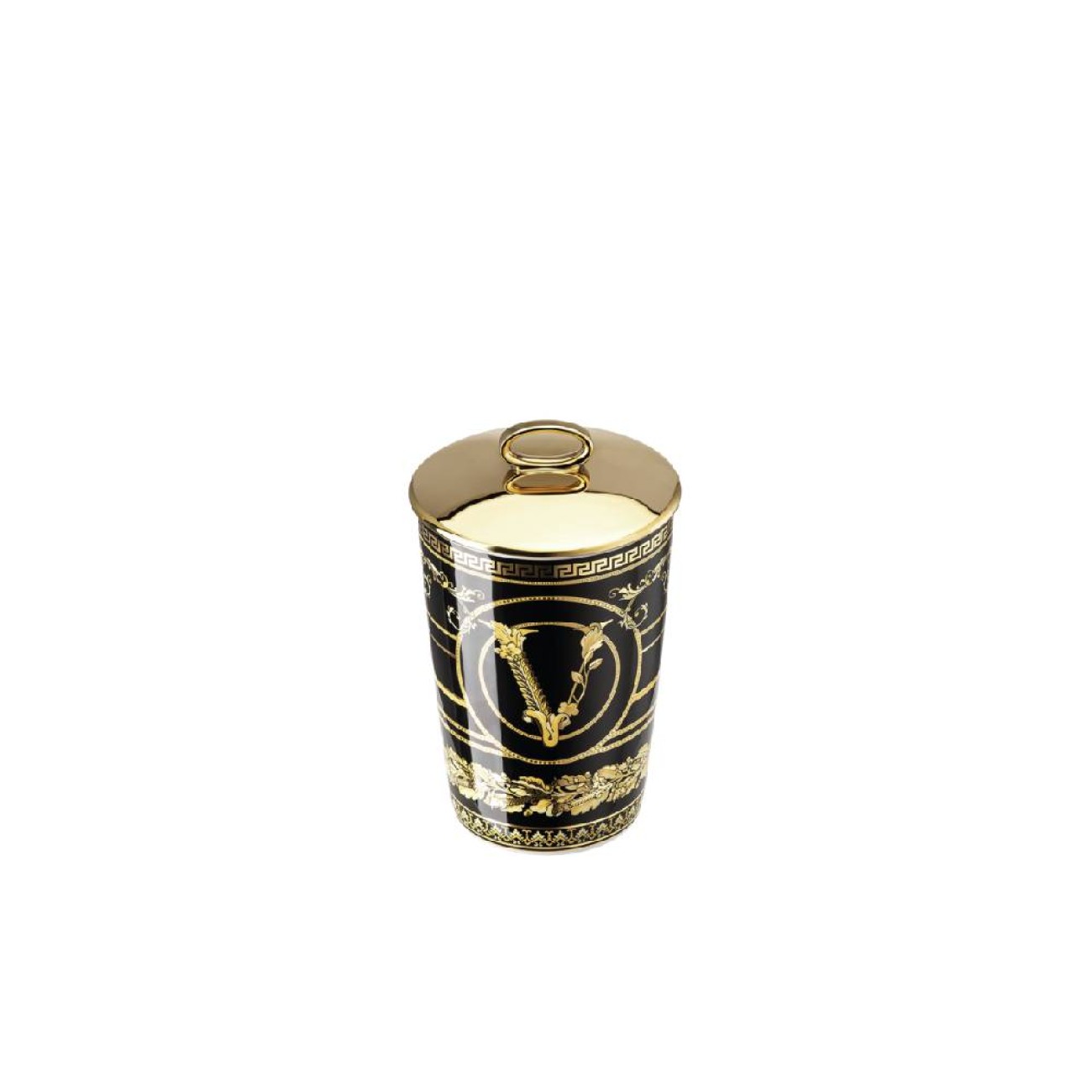 Versace Κηροπήγιο με αρωματικό κερί σειρά Virtus Gala Black 
 Virtus Gala by Rosenthal/ Versace