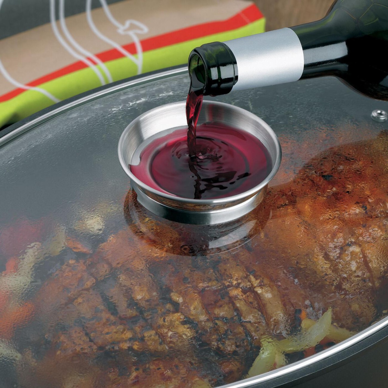 Kela Γάστρα cast aluminium/γυάλινο καπάκι 45x18cm/8lt σειρά Kerros Γάστρες