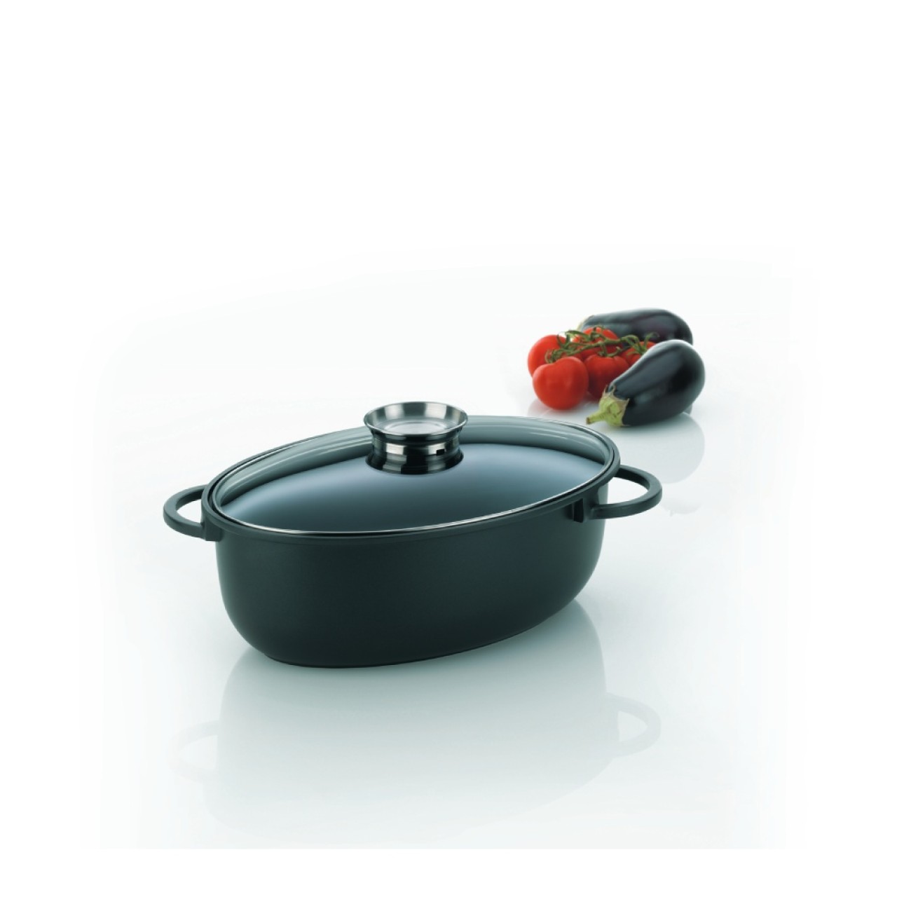 Kela Γάστρα cast aluminium/γυάλινο καπάκι 45x18cm/8lt σειρά Kerros Γάστρες