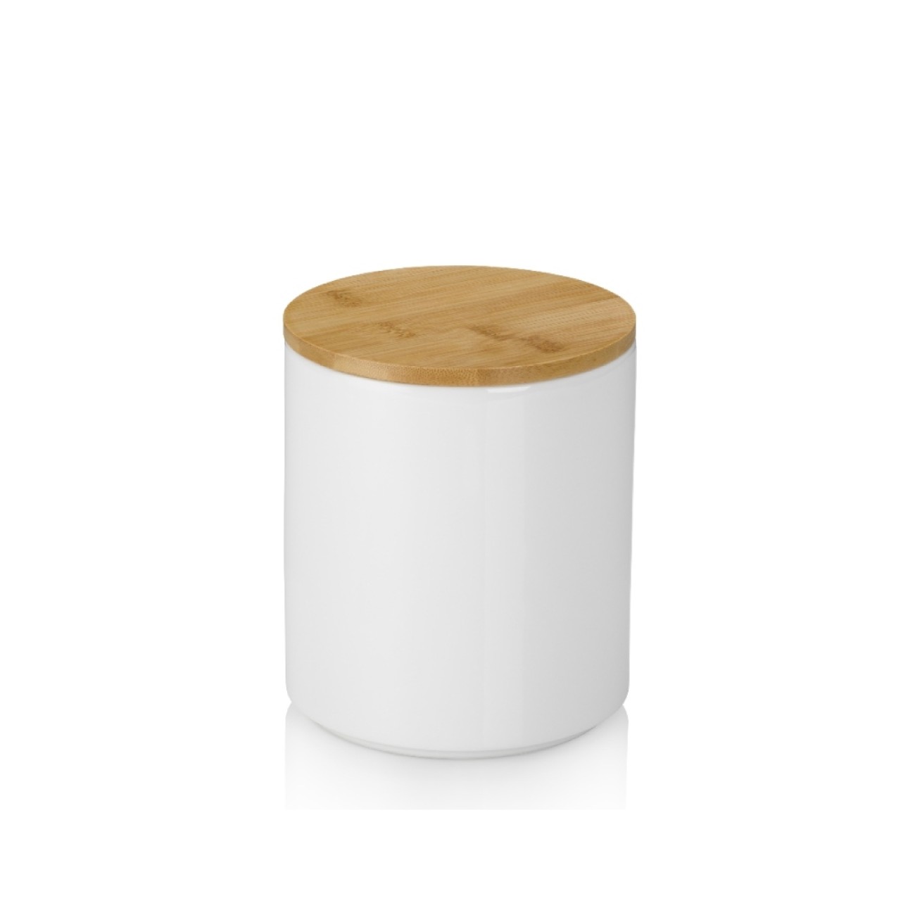 Kela Δοχείο αποθήκευσης κεραμικό/bamboo Φ12x15cm/1,2lt λευκό σειρά Cady
 Δοχεία Τροφίμων