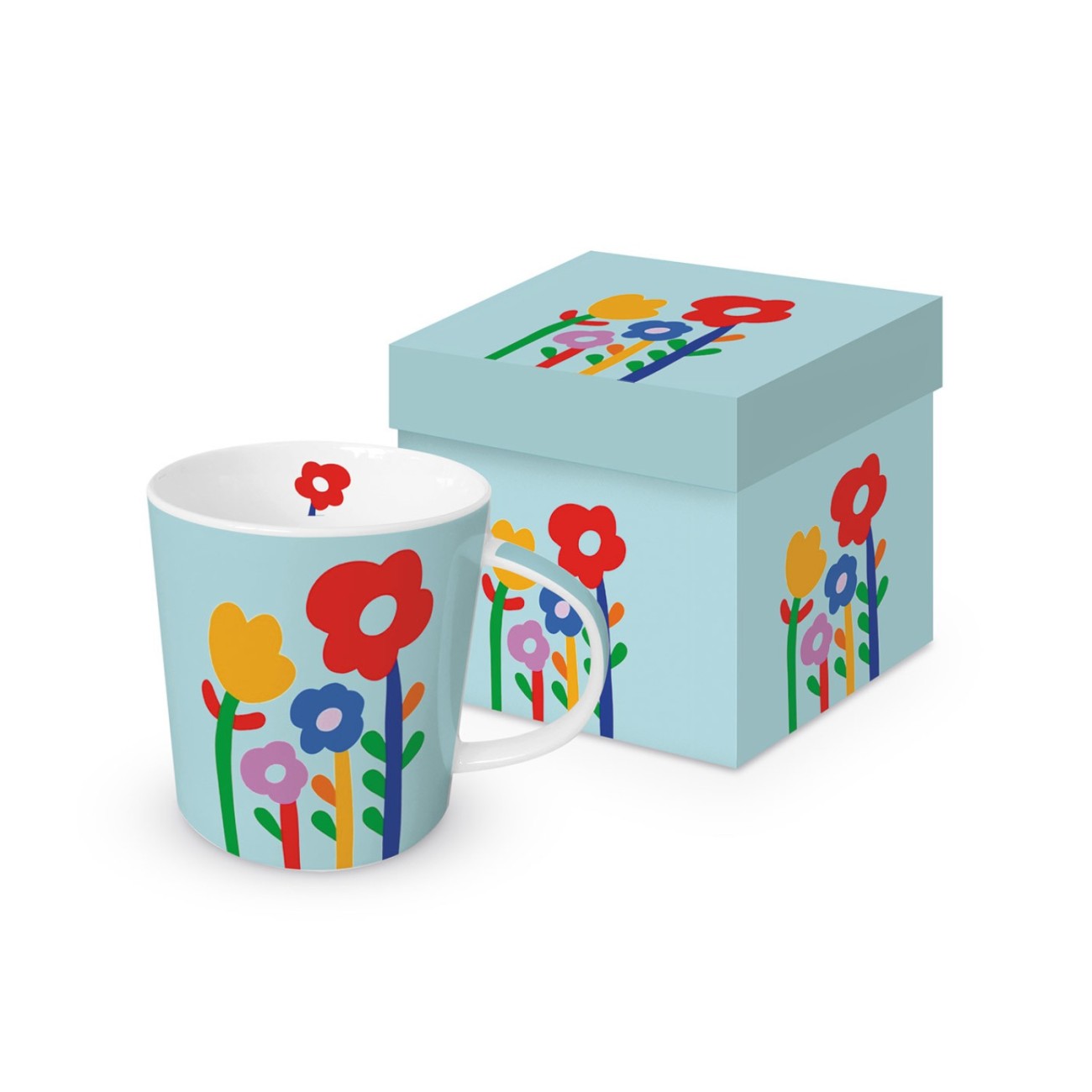 Paperproducts Design - PPD Κούπα 350ml σε κουτί μπλε σειρά Super Flowers Πασχαλινά